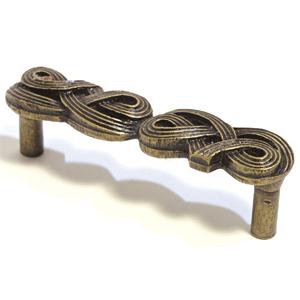 Emenee OR309-AC O Premier Collection Braided Pull 3-1/2 inch x 3/4 inch in Antique Matte Copper Spirit Series